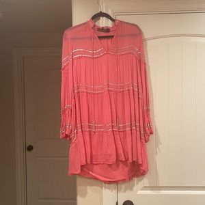 Free People Solstice Mini Dress in Rose